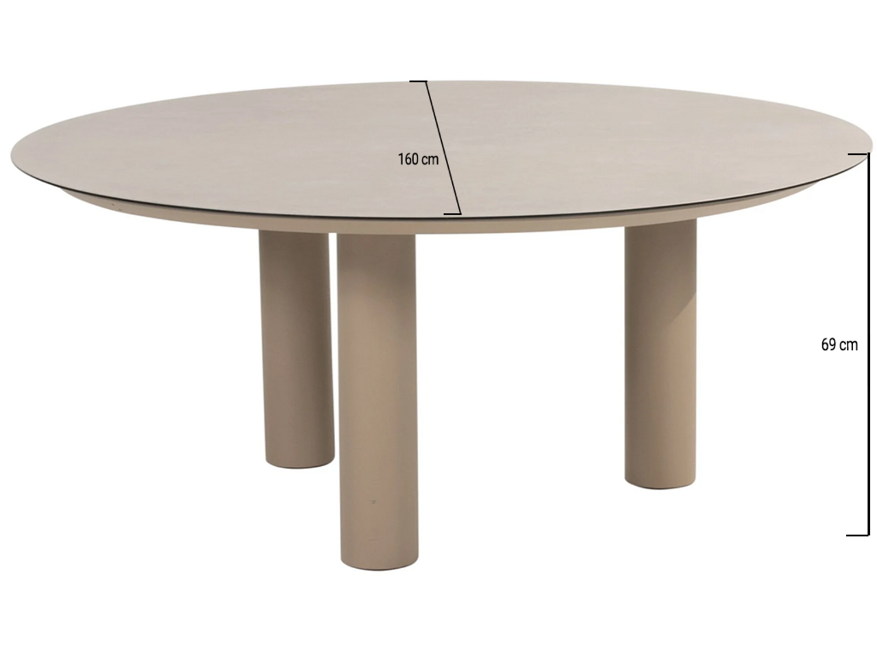 4 Seasons Outdoor Donato low dining tuintafel met 3 poten 160xH69 cm printed ceramic latte Taste 4SO 4 Seasons Outdoor Donato low dining tuintafel met 3 poten 160xH69 cm printed ceramic latte Taste 4SO