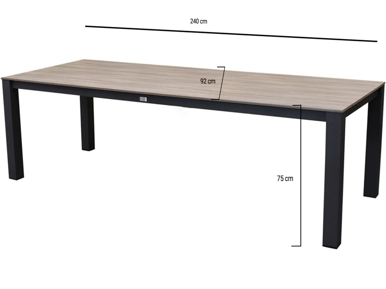 AVH-Collectie Sydney dining tuintafel 240x92xH75 cm polywood blad AVH-Collectie Sydney dining tuintafel 240x92xH75 cm polywood blad