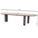 Taste 4SO Denia dining tuintafel 290x110xH75 cm met 3 poten printed ceramic terre Taste 4SO