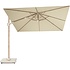 Challenger T2 premium parasol 300x300 cm teak champagne