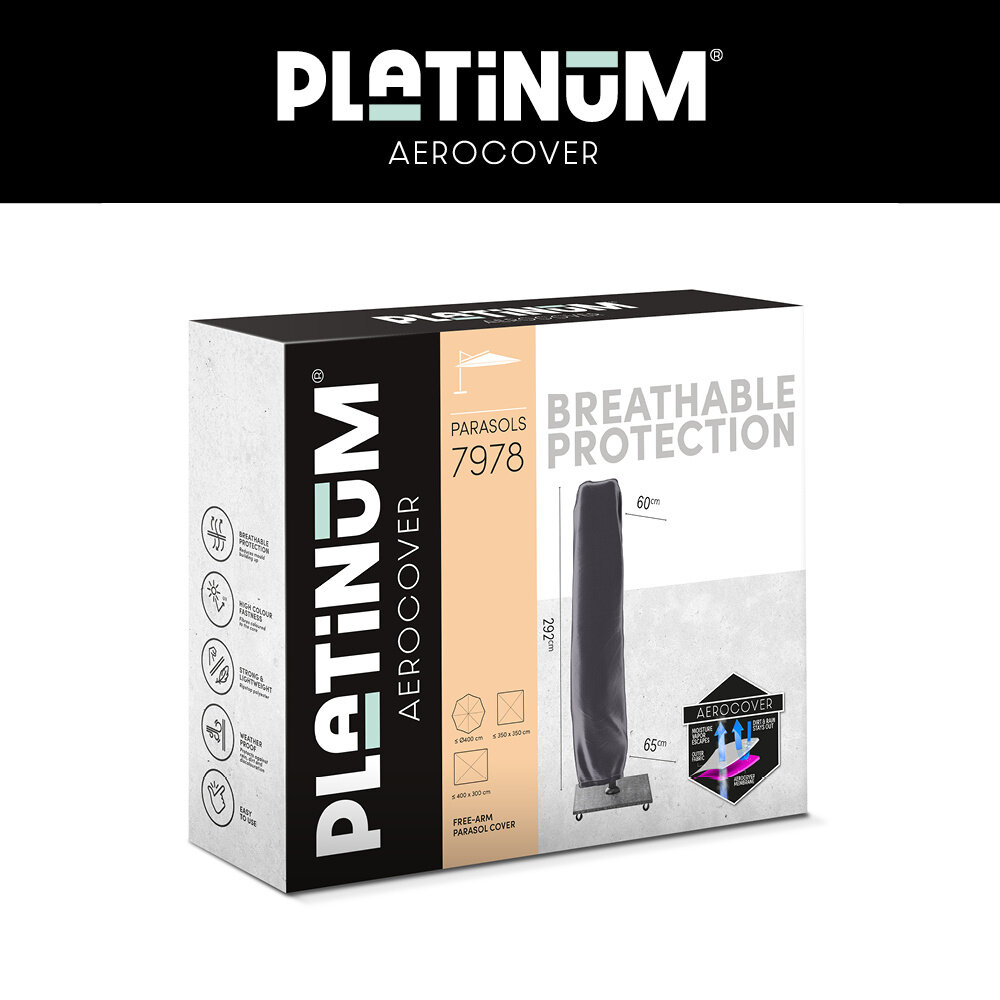 Platinum Challenger T1 premium zweefparasol 400x300 cm manhattan met 120 KG voet en hoes Platinum Challenger T1 premium zweefparasol 400x300 cm manhattan met 120 KG voet en hoes