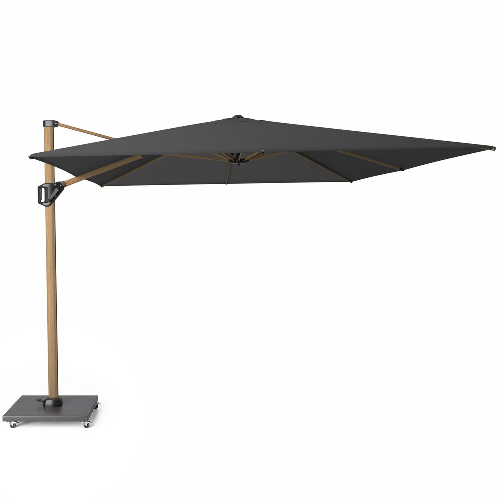 Platinum Challenger T1 premium zweefparasol 400x300 cm teak mast faded black Platinum Challenger T1 premium zweefparasol 400x300 cm teak mast faded black