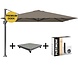 Platinum Challenger T1 telescope premium zweefparasol 350x350 cm havanna met 120KG voet en hoes Platinum Challenger T1 telescope premium zweefparasol 350x350 cm havanna met 120KG voet en hoes