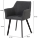 AVH-Collectie Showroommodel Sarego dining tuinstoel outdoor textileen antraciet ( set van 4)