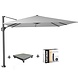 Platinum Challenger T1 zweefparasol 300x300 cm lichtgrijs met 90KG voet en hoes Platinum Challenger T1 zweefparasol 300x300 cm lichtgrijs met 90KG voet en hoes