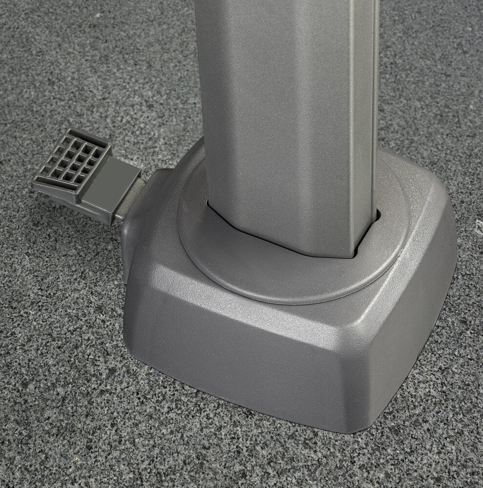 Platinum Voyager T1 zweefparasol 300 cm rond antraciet met 75KG voet en hoes Platinum Voyager T1 zweefparasol 300 cm rond antraciet met 75KG voet en hoes