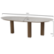 4 Seasons Outdoor Estate Martinique dining tuinset 240x105xH75 cm 7 delig keramiek amber 4 Seasons Outdoor
