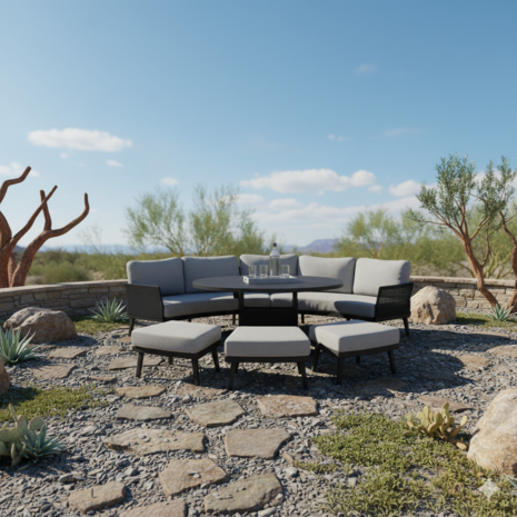 AVH-Collectie Primitivo hoek loungeset 2 delig antraciet aluminium AVH-Collectie Primitivo hoek loungeset 2 delig antraciet aluminium