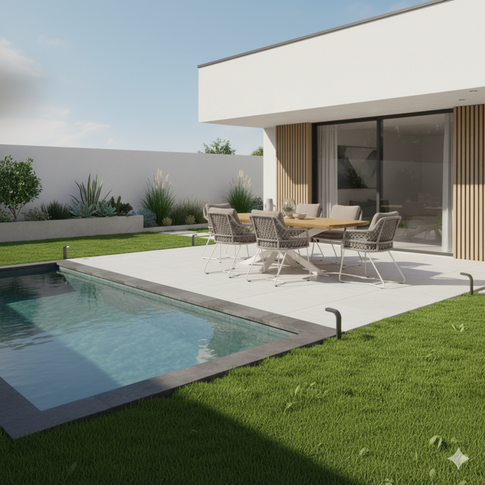 AVH-Collectie Taranto Lido dining tuinset 240x110xH75 cm 7 delig sand