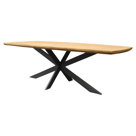 AVH-Collectie Arezzo Lido dining tuinset 240x110xH75 cm 7 delig antraciet