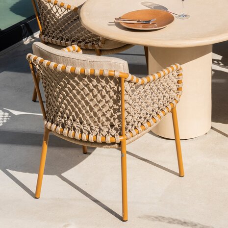 4 Seasons Outdoor Hampton Martinique dining tuinset 240x105xH75 cm 7 delig mortex amber 4 Seasons Outdoor