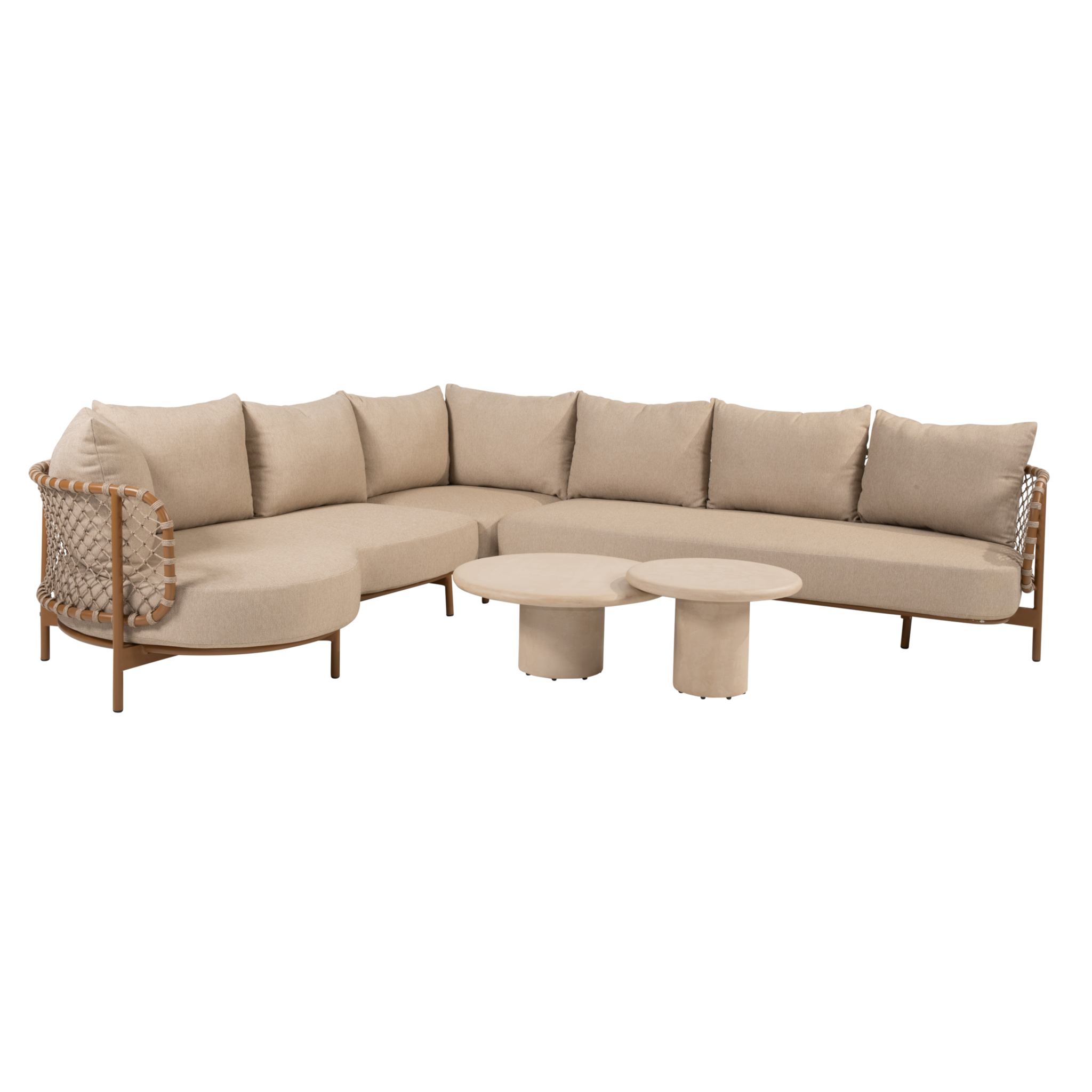 4 Seasons Outdoor Hampton Martinique modulaire hoek loungeset 4 delig mortex amber 