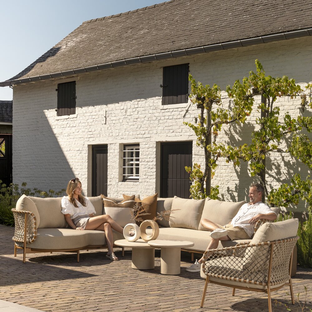 4 Seasons Outdoor Salute Martinique modulaire hoek loungeset 4 delig keramiek amber 4 Seasons Outdoor