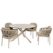 Taste 4SO Calma Prado dining tuinset 130xH75 cm rond 5 delig keramiek latte Taste 4SO