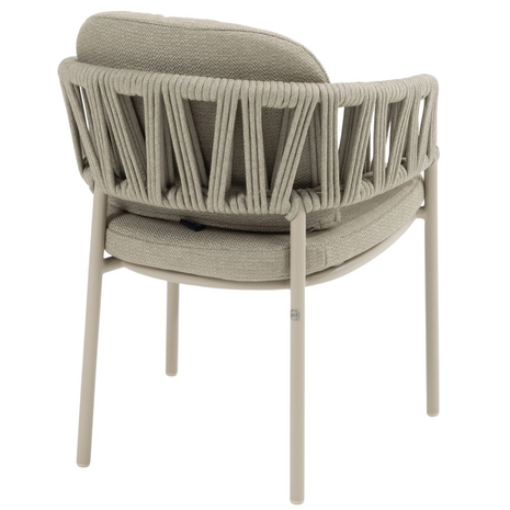 Taste 4SO Calma Prado dining tuinset 130xH75 cm rond 5 delig keramiek latte Taste 4SO