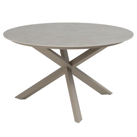 Taste 4SO Calma Prado dining tuinset 130xH75 cm rond 5 delig keramiek latte Taste 4SO