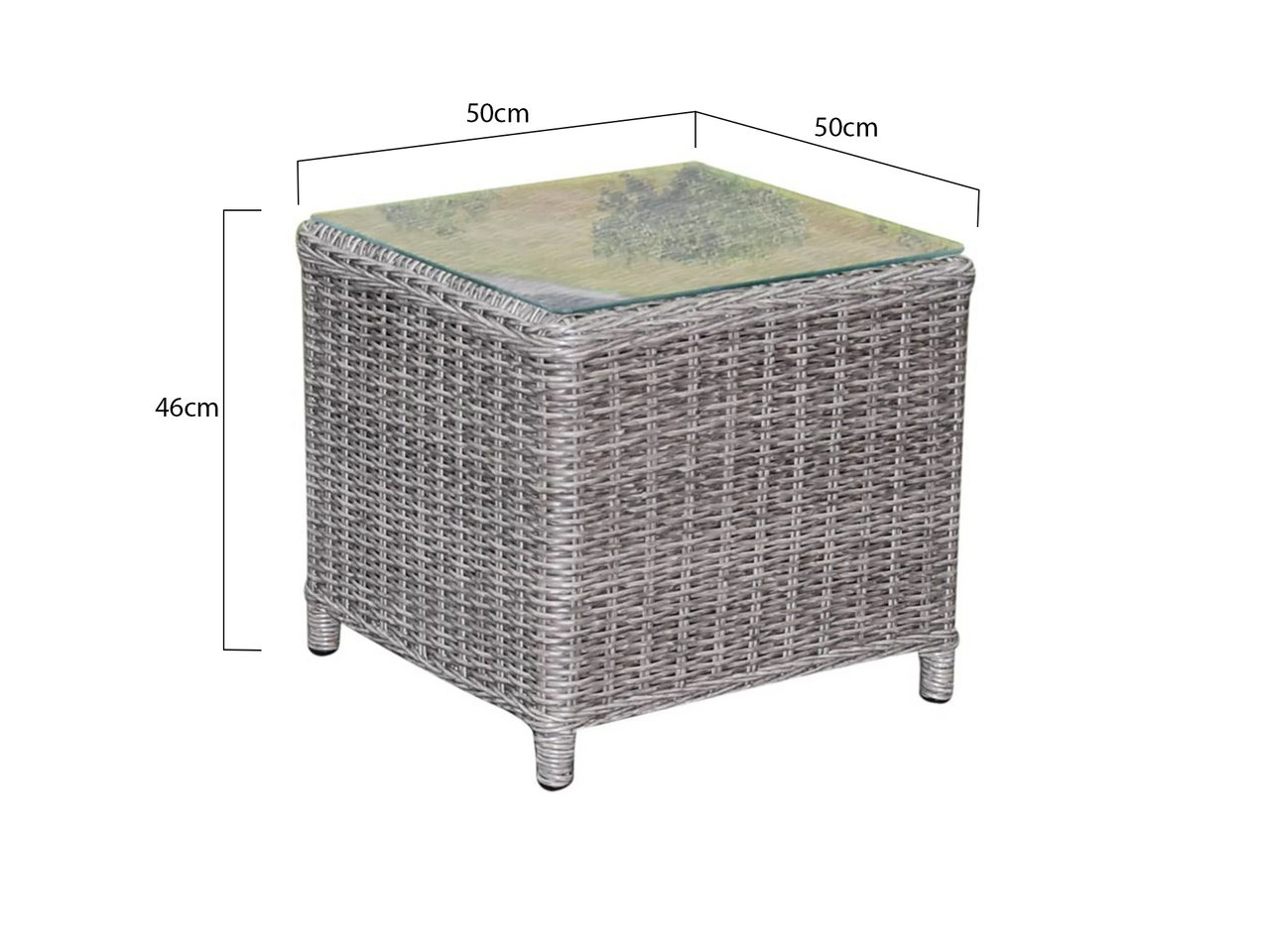 AVH-Collectie Toscane XL bijzettafel 50x50xH46 cm grijs AVH-Collectie Toscane XL bijzettafel 50x50xH46 cm grijs