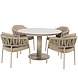 Taste 4SO Calma Sarah dining tuinset 120xH75 cm rond 5 delig keramiek latte Taste 4SO