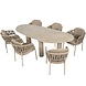 Taste 4SO Calma Estate dining tuinset 240x105xH75 cm 7 delig latte keramiek Taste 4SO