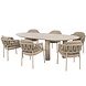 Taste 4SO Calma Estate dining tuinset 240x105xH75 cm 7 delig latte keramiek Taste 4SO