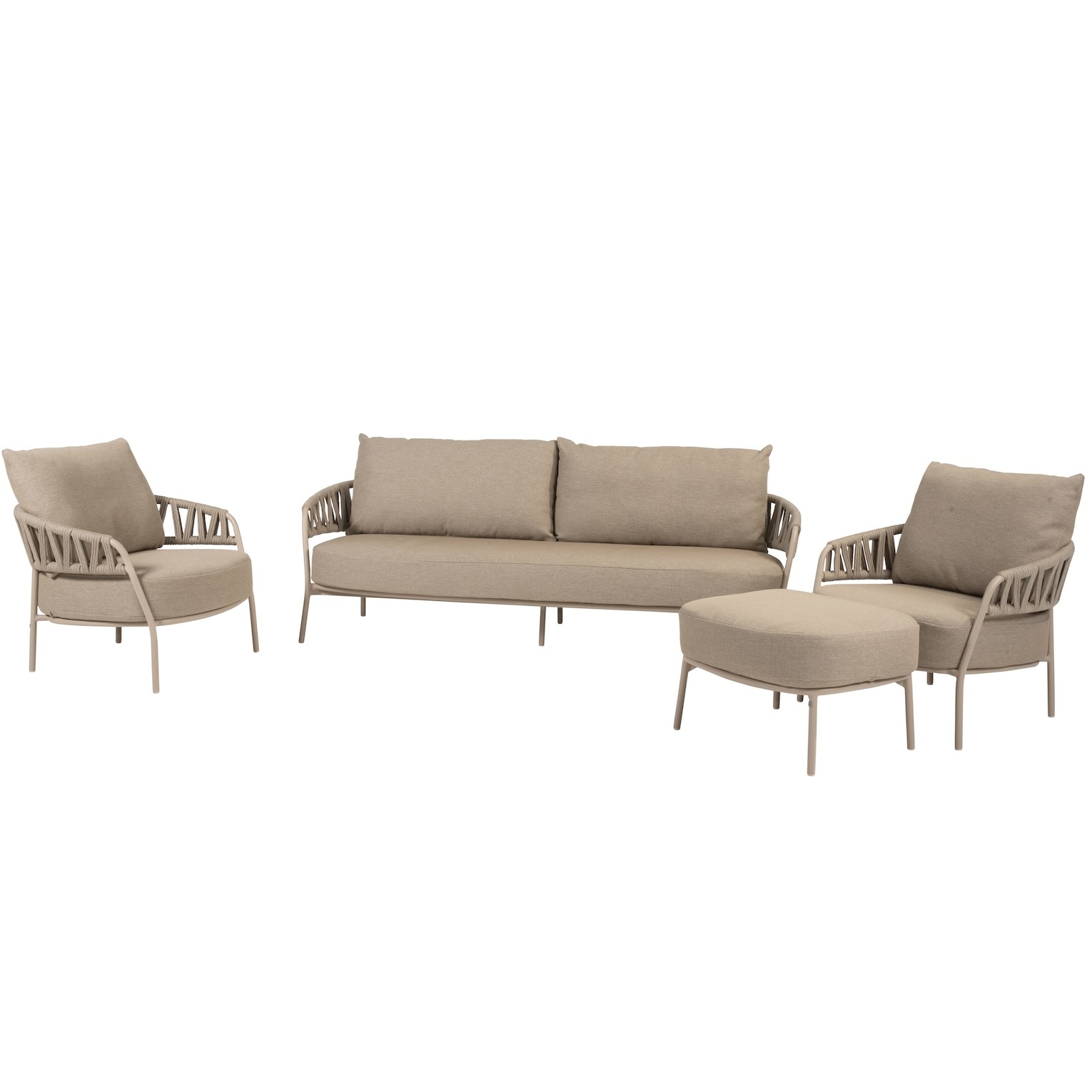 Taste 4SO Calma stoel bank loungeset 4 delig rope latte 