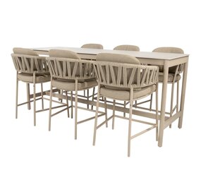 Taste 4SO Calma high dining tuinset 7 delig latte aluminium rope Taste 4SO Taste 4SO Calma high dining tuinset 7 delig latte aluminium rope Taste 4SO