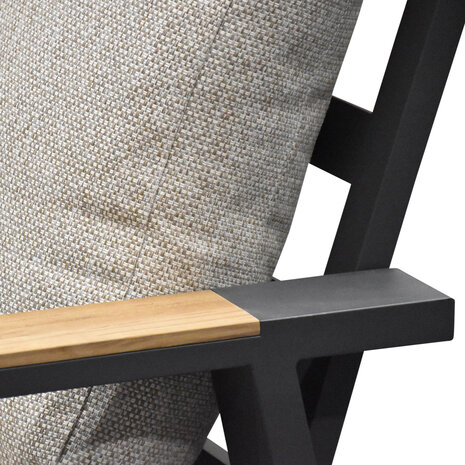 AVH-Collectie Showroommodel Lola 3-zitsbank aluminium antraciet soft grey kussens AVH-Collectie Showroommodel Lola 3-zitsbank aluminium antraciet soft grey kussens