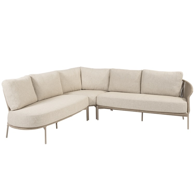 Taste 4SO Florence hoek loungeset 3 delig latte rope 