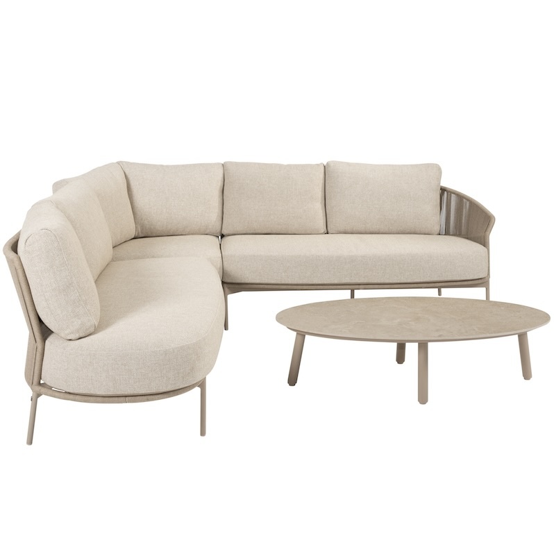 Taste 4SO Florence hoek loungeset 4 delig latte rope 