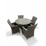 AVH-Collectie Showroommodel Capri Riccione dining tuinset 110 cm rond 5-delig antraciet wicker AVH-Collectie Showroommodel Capri Riccione dining tuinset 110 cm rond 5-delig antraciet wicker