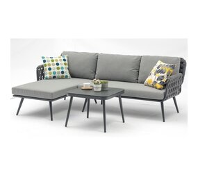 AVH-Collectie Showroommodel Ascona chaise longue loungeset 3 delig rope AVH-Collectie Showroommodel Ascona chaise longue loungeset 3 delig rope