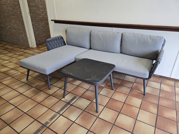 AVH-Collectie Showroommodel Ascona chaise longue loungeset 3 delig rope