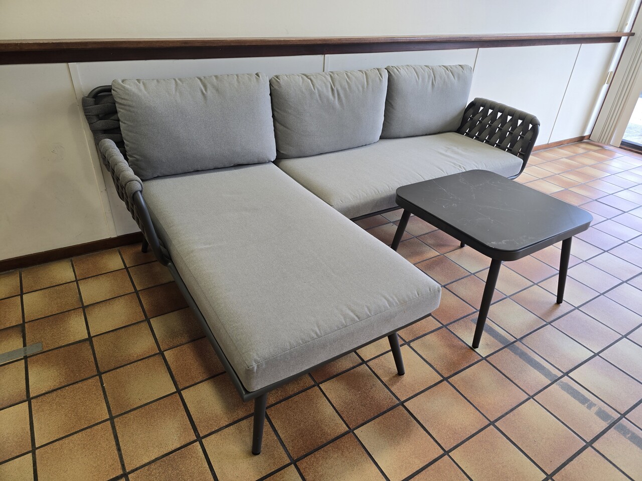 AVH-Collectie Showroommodel Ascona chaise longue loungeset 3 delig rope