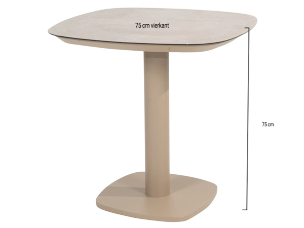 Taste 4SO Manolo dining tuintafel 75x75x75 cm keramiek latte Taste 4SO Taste 4SO Manolo dining tuintafel 75x75x75 cm keramiek latte Taste 4SO