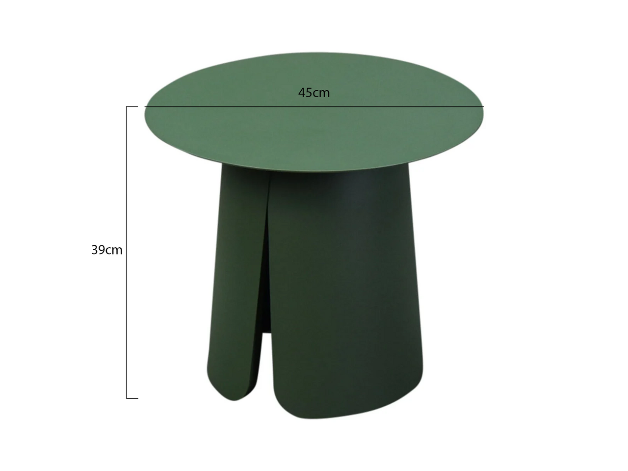 AVH-Collectie Barolo bijzettafel 45cm rond H39cm aluminium groen AVH-Collectie Barolo bijzettafel 45cm rond H39cm aluminium groen