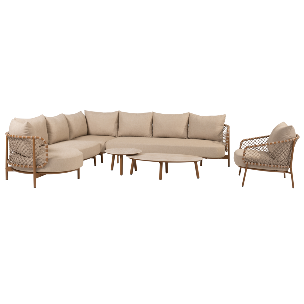 4 Seasons Outdoor Salute Martinique modulaire hoek loungeset 5 delig keramiek amber 4 Seasons Outdoor