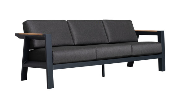 AVH-Collectie Showroommodel Victoria stoel bank loungeset 4 delig aluminium teak
