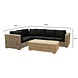 AVH-Collectie Showroommodel Nissah XL hoek loungeset 3-delig naturel rotan (links)