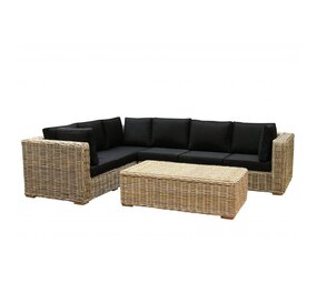 AVH-Collectie Showroommodel Nissah XL hoek loungeset 3-delig naturel rotan (links) AVH-Collectie Showroommodel Nissah XL hoek loungeset 3-delig naturel rotan (links)
