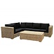 AVH-Collectie Showroommodel Nissah XL hoek loungeset 3-delig naturel rotan (links)
