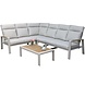 AVH-Collectie Ripasso hoek loungeset 5 delig aluminium latte zand teak