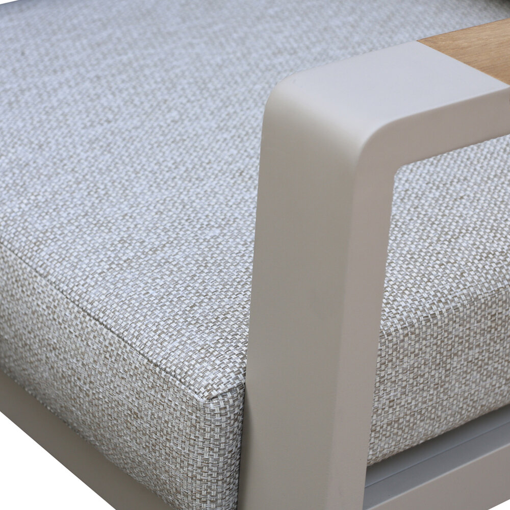 AVH-Collectie Ripasso hoek loungeset 5 delig aluminium latte zand teak