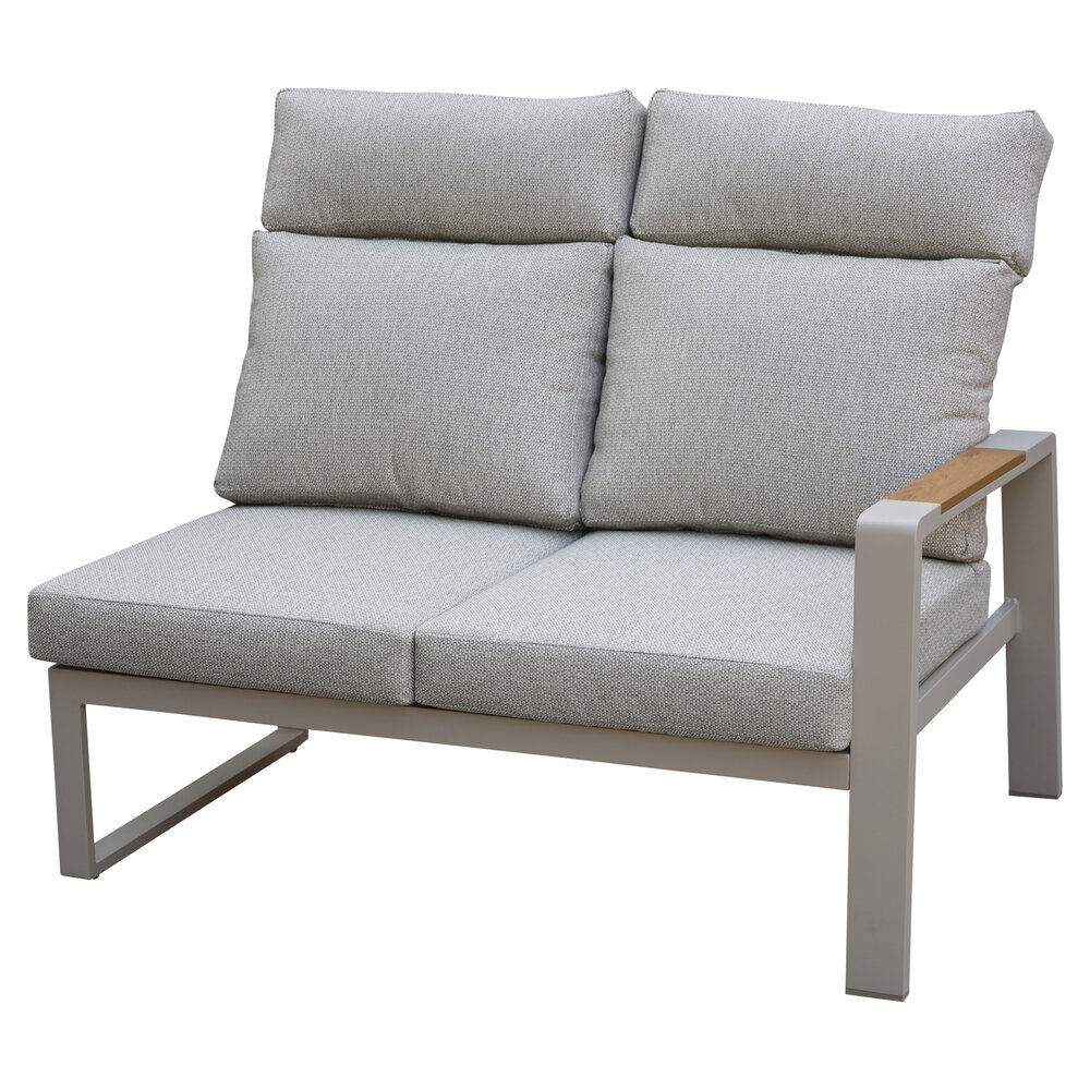 AVH-Collectie Ripasso hoek loungeset 5 delig aluminium latte zand teak
