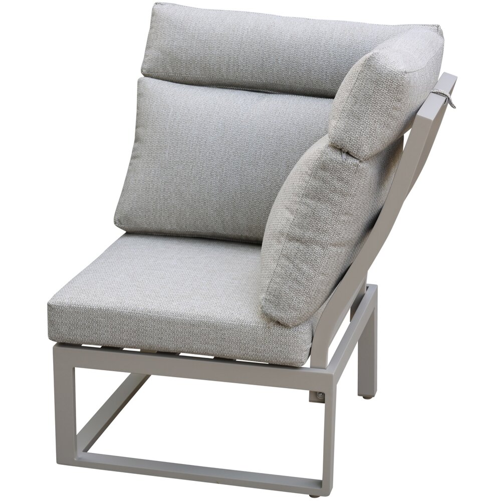 AVH-Collectie Ripasso hoek loungeset 5 delig aluminium latte zand teak