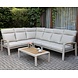 AVH-Collectie Ripasso hoek loungeset 5 delig aluminium latte zand teak