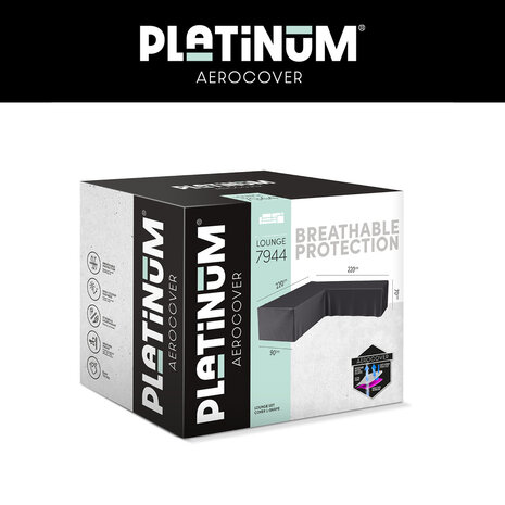 Aerocover Platinum AeroCover Loungesethoes hoekset 220x220x90xH70 Aerocover Platinum AeroCover Loungesethoes hoekset 220x220x90xH70