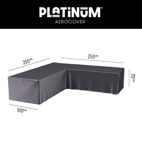 Aerocover Platinum AeroCover Loungesethoes hoekset 255x255x100xH70 Aerocover Platinum AeroCover Loungesethoes hoekset 255x255x100xH70