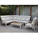 AVH-Collectie Ripasso hoek loungeset 6 delig aluminium latte zand teak