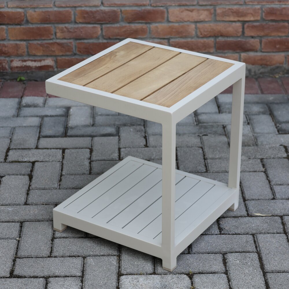 AVH-Collectie Ripasso lounge balkonset verstelbaar 5 delig latte zand aluminium teak AVH-Collectie Ripasso lounge balkonset verstelbaar 5 delig latte zand aluminium teak