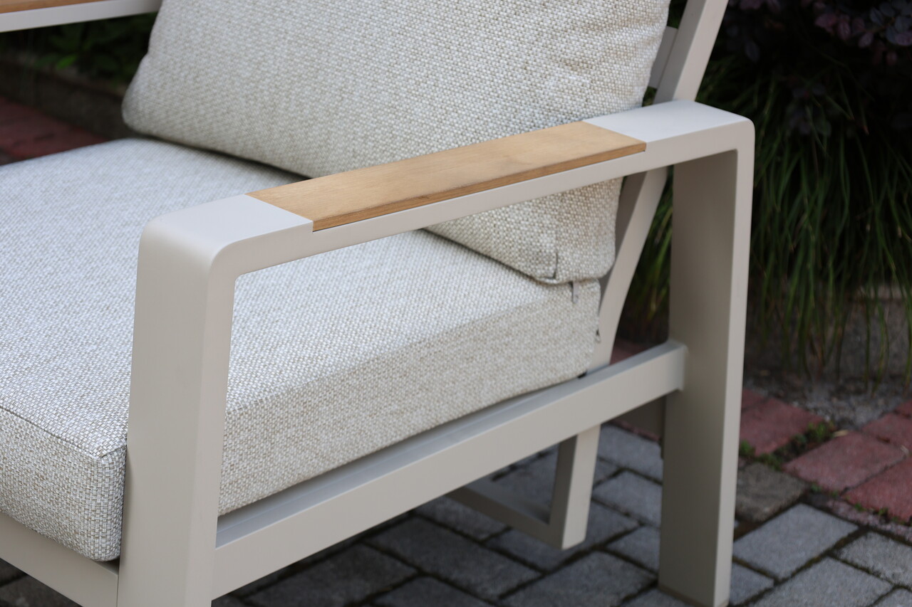 AVH-Collectie Ripasso lounge balkonset verstelbaar 5 delig latte zand aluminium teak AVH-Collectie Ripasso lounge balkonset verstelbaar 5 delig latte zand aluminium teak